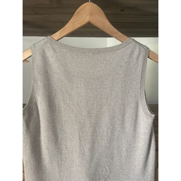 Lafayette 148 Wool Blend Tank Shimmering Metallic Layering Piece Size Medium - Picture 5 of 7